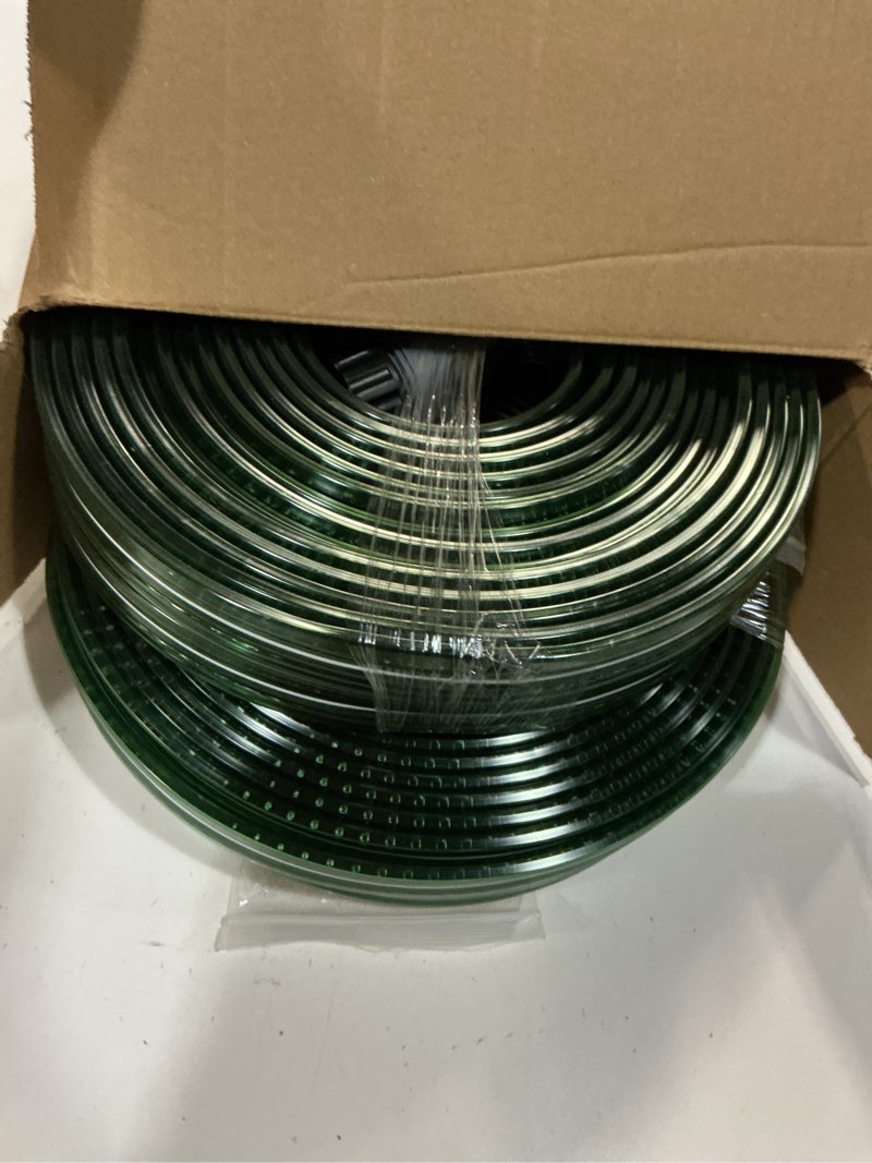 Condition photo showing Good Condition for secbulk 2026 reinforced sprinkler hose & soaker hose for yard - 100ft (50ft*2) flat garden hose with holes, heavy duty no-kink lawn irrigation hose (includes stakes, high pressure spray) 100ft(50ft*2)