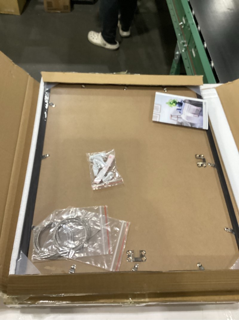 ENGLORY 16x20 Black Oak Wood Picture Frame - 16"x20" Poster Frame, 16x20 Picture Frame With 11x14 Ma