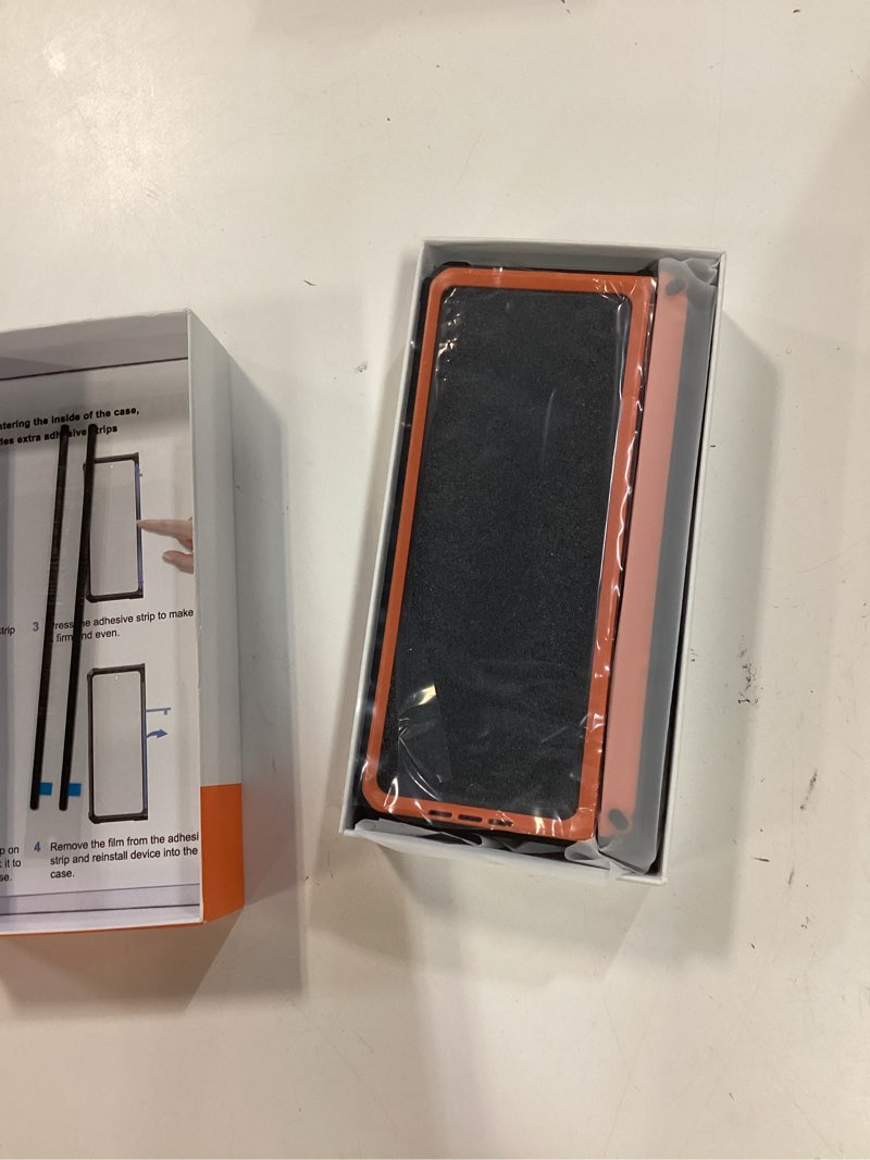 Condition photo showing Good Condition for rugged case armor for samsung-galaxy-z-fold-3 w/ built-in [kickstand] [s pen holder] [screen protector] [hinge protection], heavy duty shockproof protective cover not fit z fold4/2 (orange)