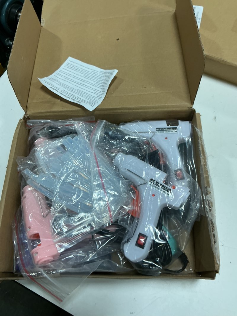 Condition photo showing Good Condition for mini hot glue gun set for class project, small glue gun hot melt arts craft diy glue gun for crafts school diy arts home quick repairs (multicolored 8 pieces)
