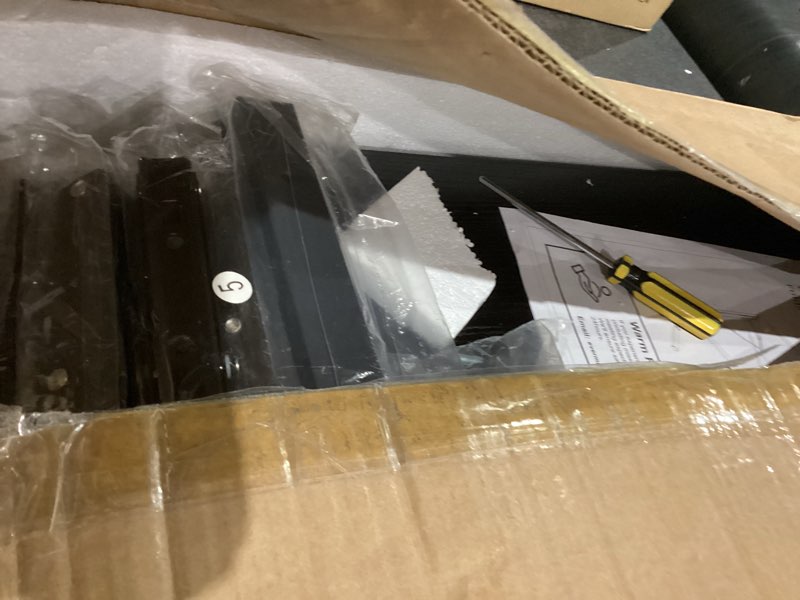 Condition photo showing Good Condition for Evermagin 21''Wx28''H Folding TV Tray Set of 2, Small Foldable C-Shaped Tray Table for Eating with Tablet and Phone Slots, Slide Under Couch Side Table for Recliner, Living Room, Bedroom, Black