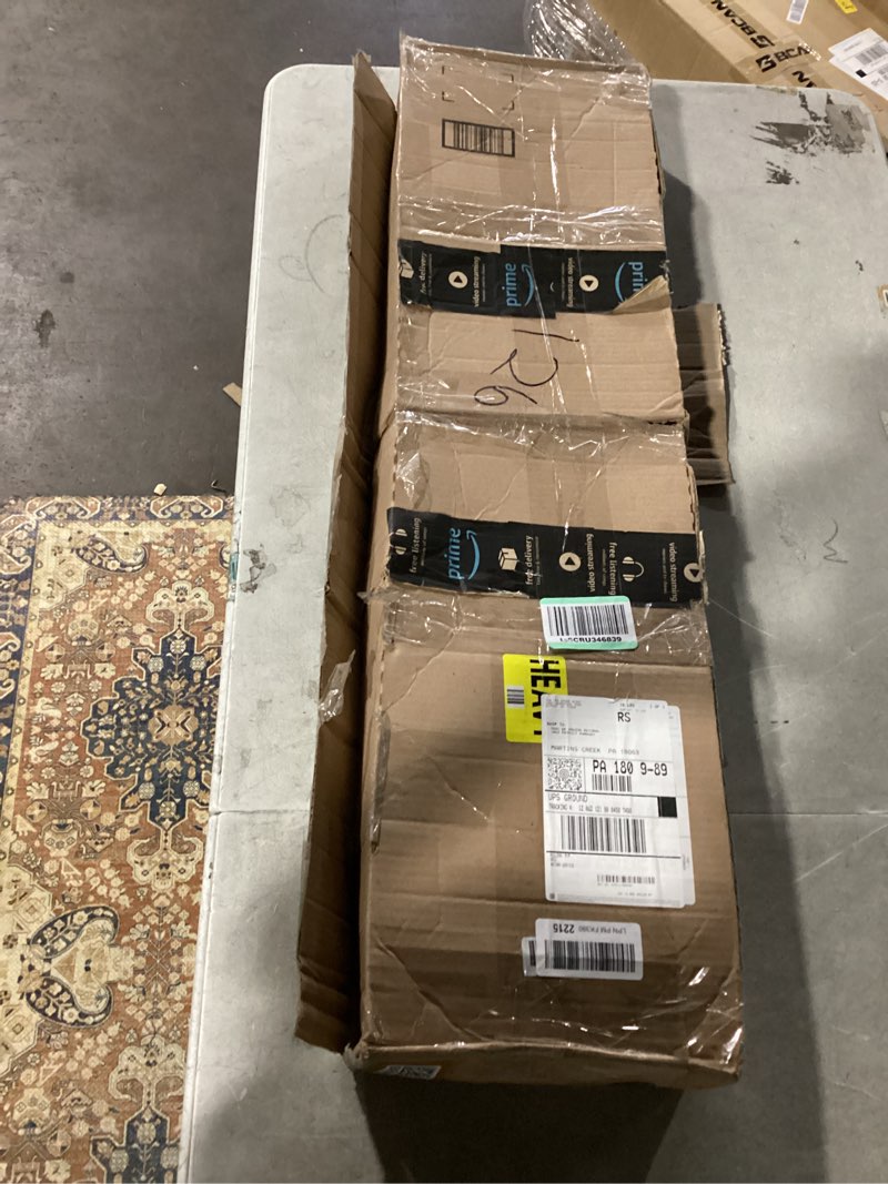 Condition photo showing Good Condition for Juexica 48 x 84 Inch Plastic Strip Door Curtain Kit 0.08'' Walk in Cooler Curtains Thickness PVC Freezer Door Curtain Smooth Waterproof Hurricane Shutters Gate for Warehouse Garage Industry(Clear) Clear 48"W x 84"L (Pack of 1)