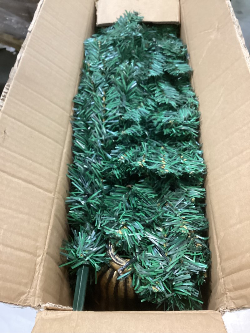 Condition photo showing Good Condition for Set of 2 Christmas Trees with Lights 4-FT Artificial Urn Potted Porch Christmas Tree Battery Powered with 8 Modes and Timer for Indoor Outdoor Christmas Trees-warm White