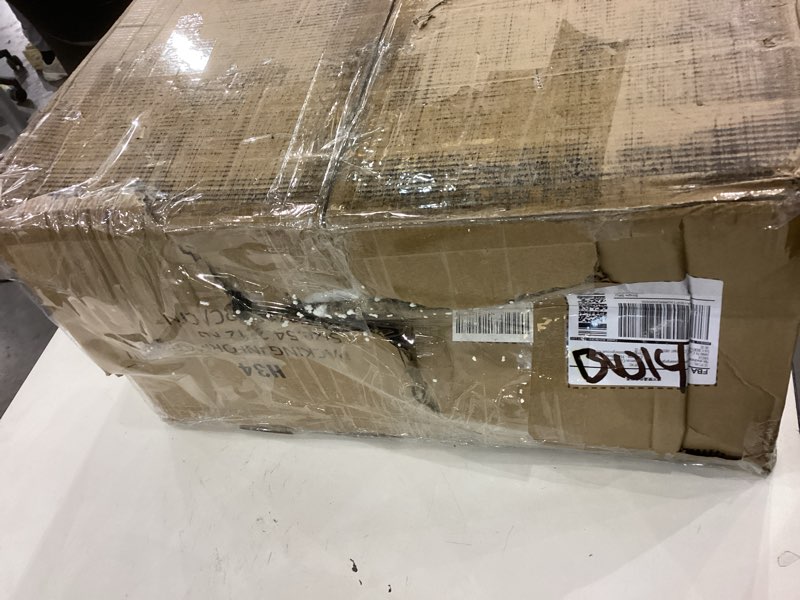 Condition photo showing As Is for LEDIARY 42 Inch Retractable Ceiling Fan with Lights, Fandelier Ceiling Fan with 6 Speeds,3000K-6000K Adjustable,and DC Motor,Chandelier Ceiling Fans with Lights and Remote for Bedroom Living Room,Gold