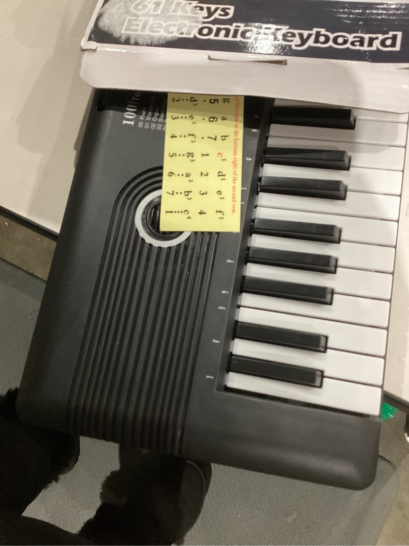 Condition photo showing Good Condition for 61 keys keyboard piano, electronic digital piano with built-in speaker microphone, portable keyboard gift teaching for beginners, electric piano for kids black