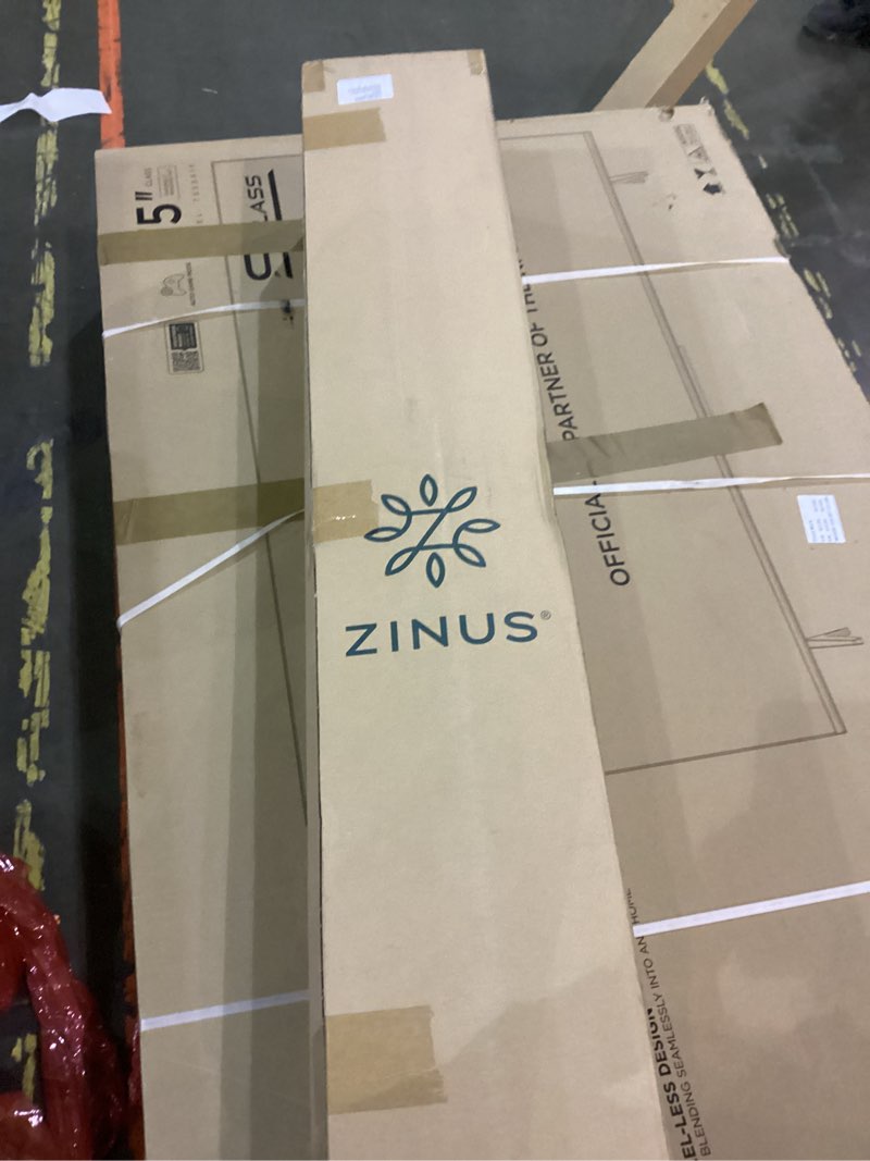 Condition photo showing New/Like New for zinus 8 inch queen green tea memory foam mattress [new version], fiberglass free, medium firm feel, zoned pressure relief, certified safe foams & fabric, mattress in a box white queen 8" new small box