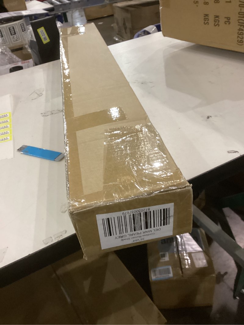 CHICOLOGY Roman Shades - Blackout Window Treatments, 35" W x 64" H, Del Mar Pearl Grey