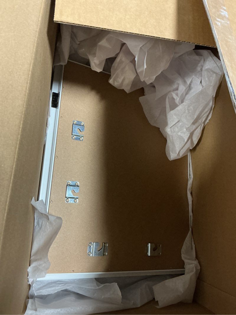 Condition photo showing As Is for [2-Pack] Kids Art Frames, 11x14 Front Opening Kids Artwork Frames Changeable, White Artwork Display Storage Frame for Wall, Holds 50 Pcs, for 3D Picture, Crafts, Children Drawing, Hanging Art, White 11x14"