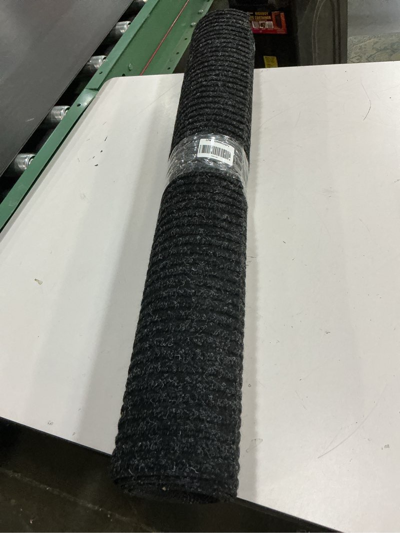 Condition photo showing Good Condition for Ottomanson 2'7" x 17' Hallway Runner with Scraper Pile - Extra Durable Non-Slip Rug Mat for Indoor & Outdoor Use - Ideal for Kitchen, Entryway & Garage - High-Traffic Carpet, Black Black 700s Series 2'7" x 17' (Runner)