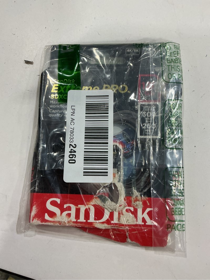 Condition photo showing New/Like New for SanDisk 128GB Extreme PRO SDXC UHS-II Memory Card - C10, U3, V90, 8K, 4K, Full HD Video, SD Card - SDSDXDK-128G-GN4IN Card Only 128GB