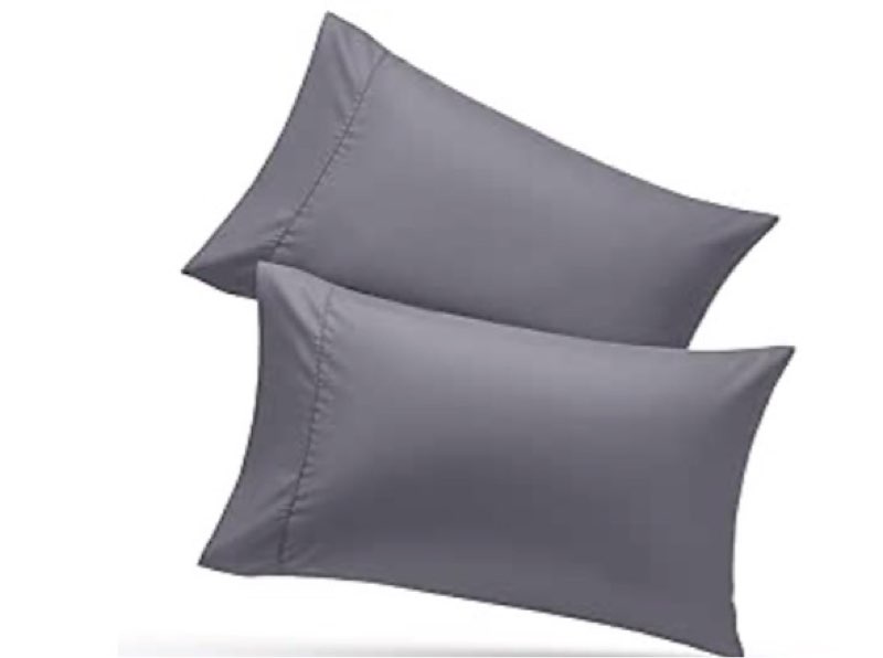 utopia bedding standard pillow cases - 2 pack - envelope closure - soft brushed microfiber fabric - shrinkage and fade resistant pillow covers standard size 20 x 26 inches (standard, grey