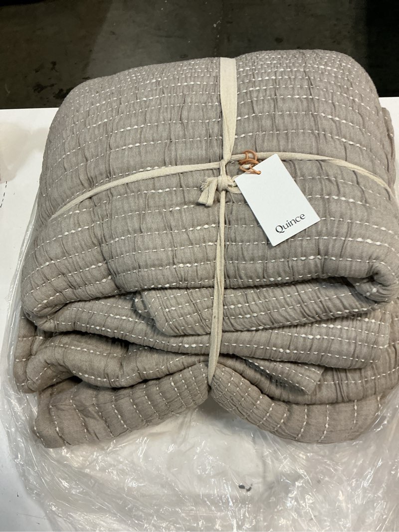 Condition photo showing Good Condition for quince organic cotton channel stitch coverlet set, king/cal king, taupe