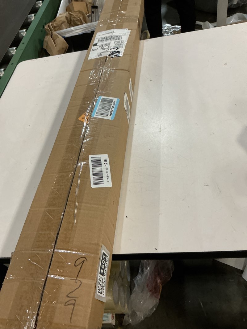 Condition photo showing Good Condition for Lazblinds Adjustable Light Filtering Vertical Blinds for Sliding Doors, Extendable Track (45 3/4'' - 82 5/8'' W), Trimmable Panels Up to 96” H for Room Divider & Patio Door, Grey Light Filtering Light Filtering Grey