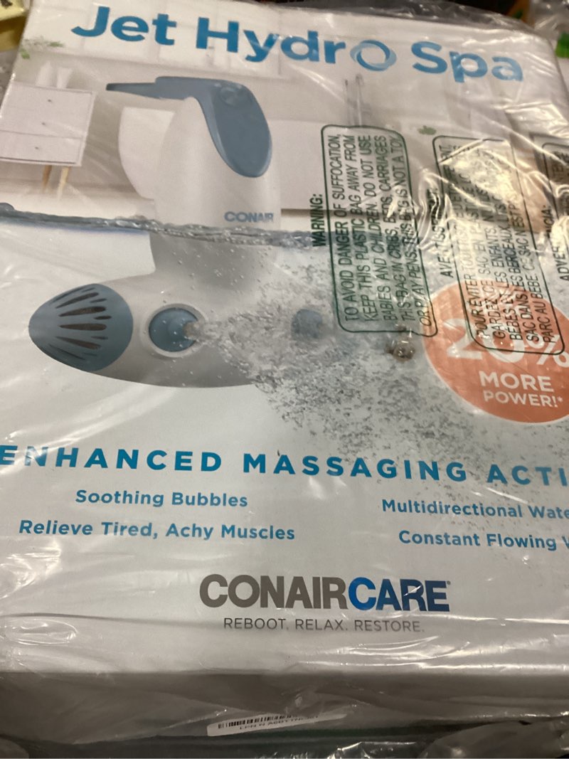 Condition photo showing As Is for Conair Jet Hydro Spa - Portable Bath Spa with Dual Hydro Jets for Tub - Bath Spa Jet for Tub Creates Soothing Bubbles and/or Massage - Spa Bath for at Home Use White (Pack of 1)
