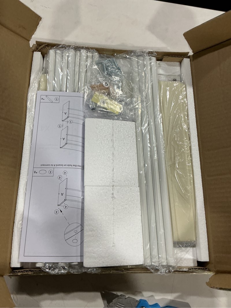 Condition photo showing Good Condition for cidaziya 47.2 inch long white shoe rack, stackable shoe shelf organizer for 15-18 pairs of shoes, 2 tier shoe storage organizer for living room, bedroom, closet, entryway, hallway, garage white+beige 1 pack (47.2" long)