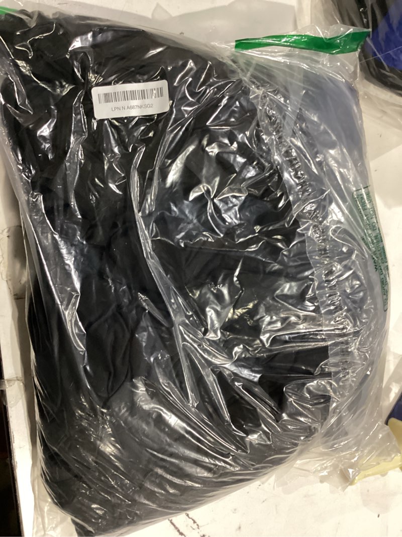 Condition photo showing As Is for 20 Pack Black Spandex Folding Chair Covers in Stretch Washable Fabric for Wedding, Party,Holidays,Celebration and Other Special Events Black for Folding Chair 20