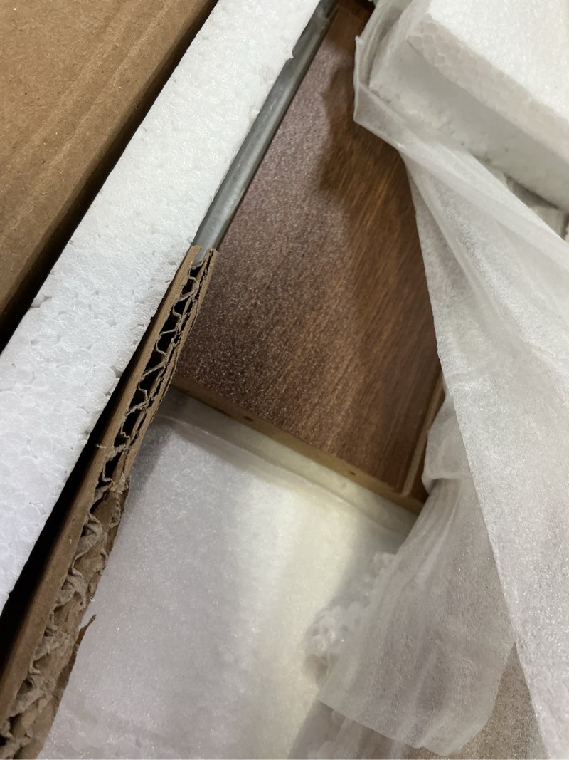 Condition photo showing Good Condition for narrow nightstand set of 2, wooden small 2 drawer nightstand, slim side end table, skinny bedside table, mid century modern night stand with drawers, for bedroom (walnut-2pcs) walnut-2 pcs