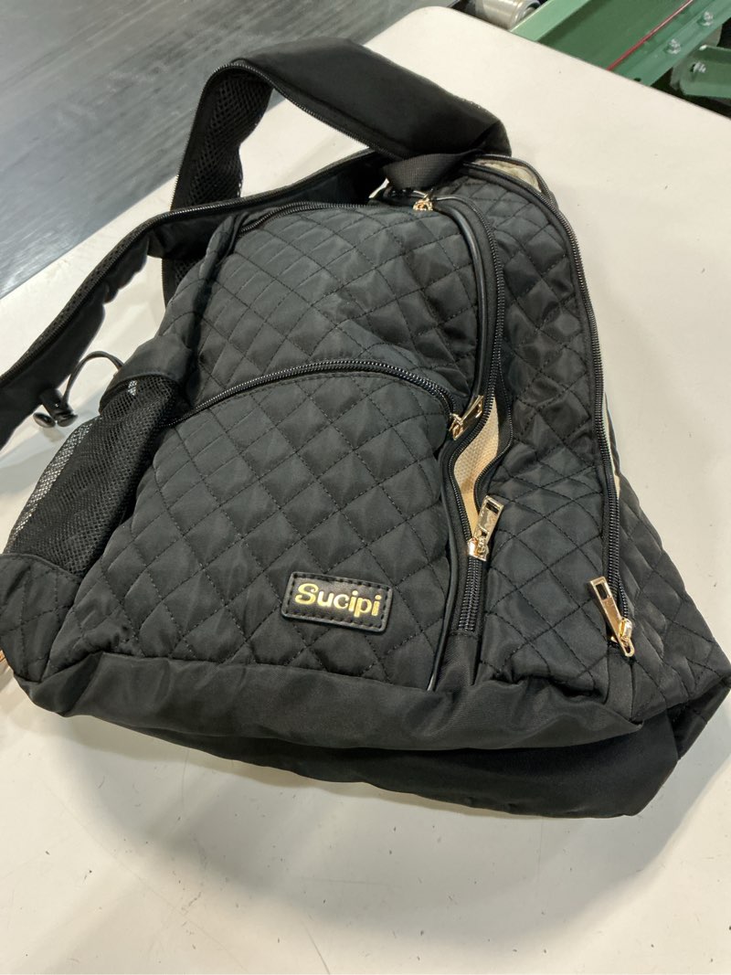 Condition photo showing Good Condition for sucipi women's pickleball backpack - quilted crossbody sling bag for tennis & pickleball paddle black medium