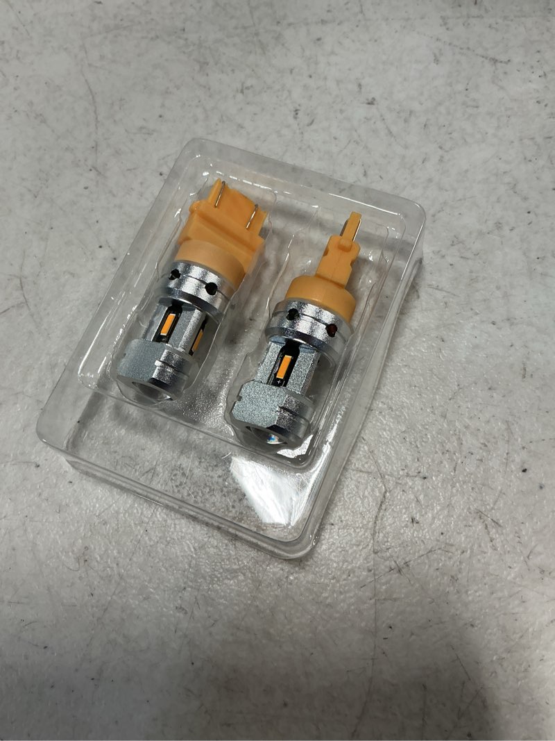 Condition photo showing Good Condition for auxito canbus 3157 led bulbs amber yellow with built-in resistor 3156 3457a 4057 4157 anti hyper flash error free front rear turn signal lights and blinker maker drl parking lights, pack of 2 amber yellow 3157
