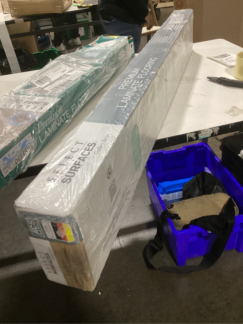 Condition photo showing New/Like New for select surfaces fitzgerald gallery series laminate flooring, 14.39 sq. ft. per box