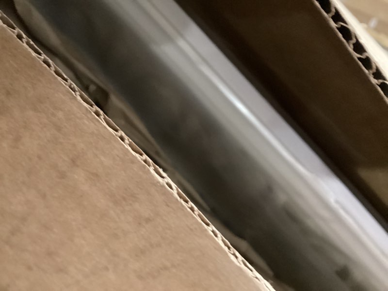 Condition photo showing New/Like New for Endurathane Egg and Dart Crown Moulding, 7 1/4"H x 5"P x 8 3/4"F x 94 1/2"L, (4" Repeat), Factory Primed Single