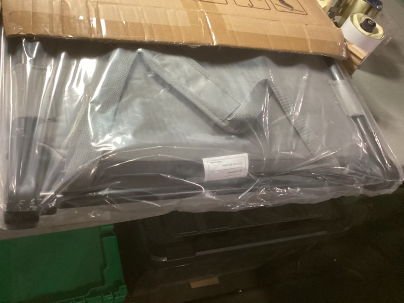 Condition photo showing Good Condition for let's camp folding stadium seat bleacher chair with cup holder, mesh bag and hide hooks, portable stadium chair with back and cushion black grey - 2 pcs