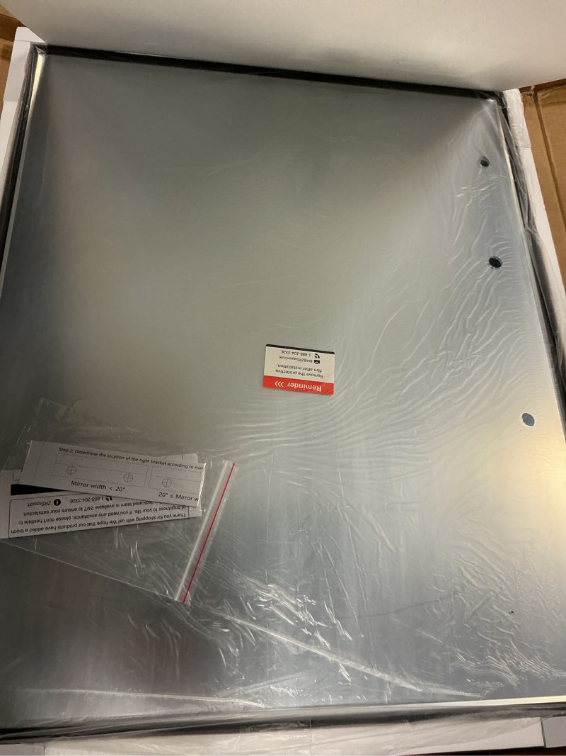 Condition photo showing Good Condition for (frame black)tetote oil rubbed bronze mirror for bathroom 30 x 36 inch beveled frame vanity mirror, tempered glass, shatterproof, for modern bedroom, entryway, living room 36\\\\\\\"l x 30\\\\\\\"w oil rubbed bronze