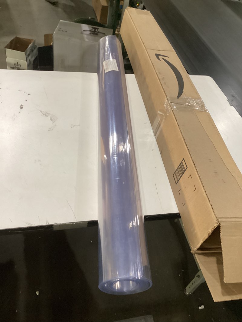 Condition photo showing New/Like New for Long PVC Furniture Protector 44X120 Inch 1.5mm Thick Multisize Clear Desk Mat Transparent Table Protector for Dining Table Conference Table Bar Countertop Easy Clean Water and Heat-Resistant Non-Slip Clear Rectangle 1.5mm 44" x 120"