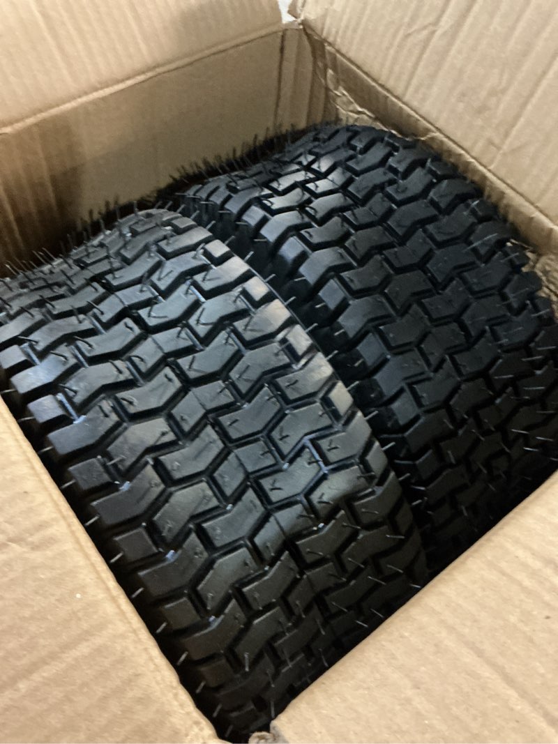 Condition photo showing Good Condition for 13x5.00-6 tire and inner tube set, tr-13 straight valve stem, replacement riding mower front wheel assembly, 2 pack 13x5.00-6 tire and tube?2 pack?