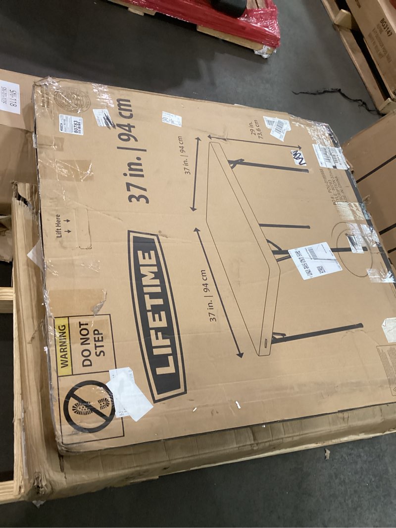 Condition photo showing Good Condition for LIFETIME 80783 37-Inch Commercial Grade Square Folding Card Table, White Granite White Granite Modern