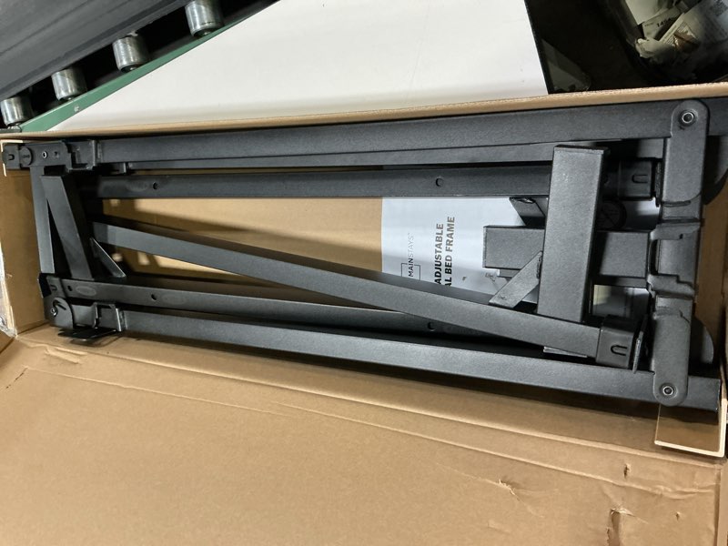 Condition photo showing Good Condition for mainstays 7" twin/full/queen size adjustable metal bed frame, black, box spring required (sold separately)