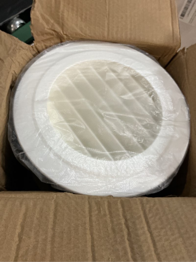 Condition photo showing New/Like New for 6 inch vent cover, hon&guan round soffit vents round vent cover with built-in a fly screen for bathroom office home-2pcs 6 inch-2pcs