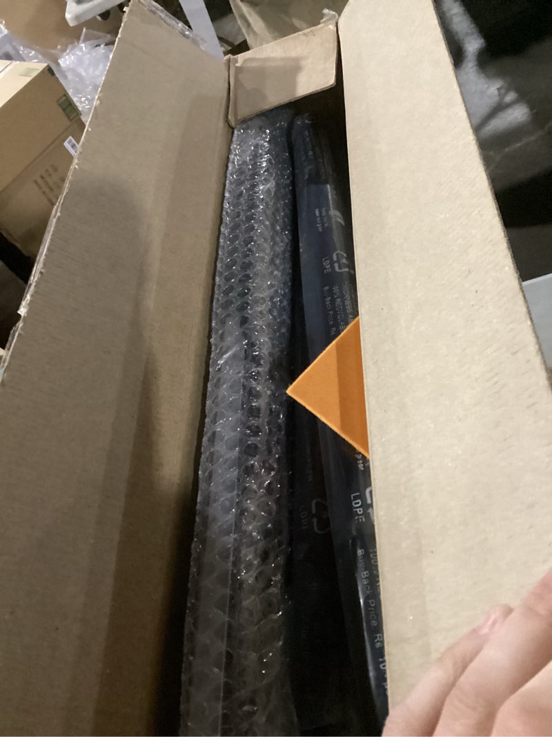 Condition photo showing New/Like New for FoldWise Upgraded Folding TV Tray Table - Extra Large & Sturdy Laptop Table for Couch, Height & Angle Adjustable Desk for Dinner, Work & TV - Includes Footrest, Cup Holder, iPad Holder & Edge Stopper (White) - Bright Wood