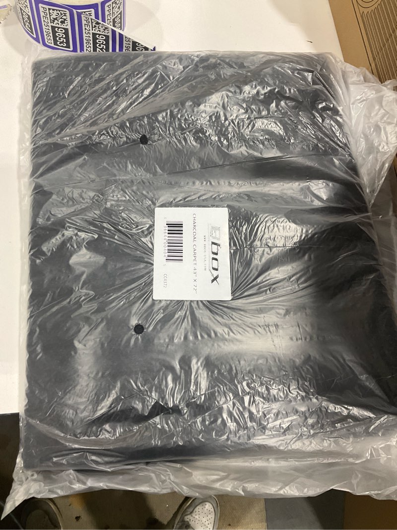 Condition photo showing New/Like New for Bbox Charcoal Carpet Non-Woven Fabric | Length: 72 inch (6 ft.), Width: 43 inch (3ft 7in) | for Speaker Sub Box Carpet Home, Auto, RV, Boat, Marine, Truck & Car Trunk Liner Charcoal 43x72