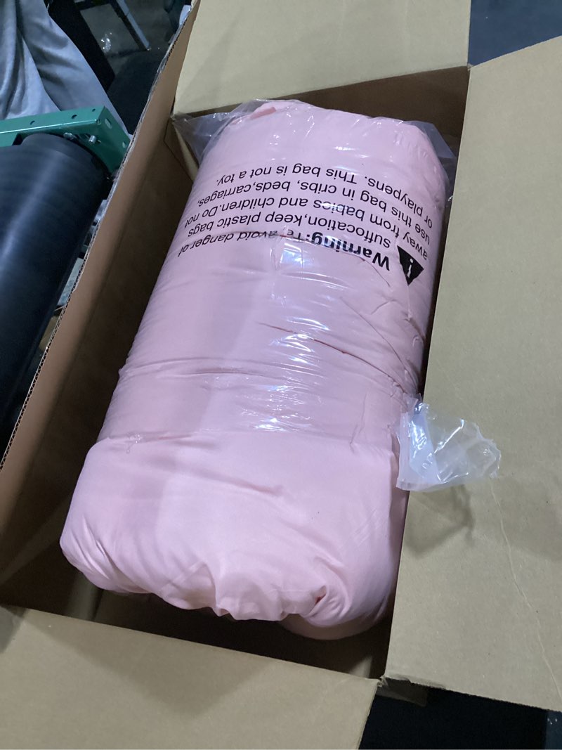 Condition photo showing Good Condition for incomplete quataly queen comforter sets blushpink,3pcs soft lightweight breathable bedding comforter sets for all season, queen size(90''×90'' comforter & 2 pillowcases) 13blushpink queen (90\"x90\")