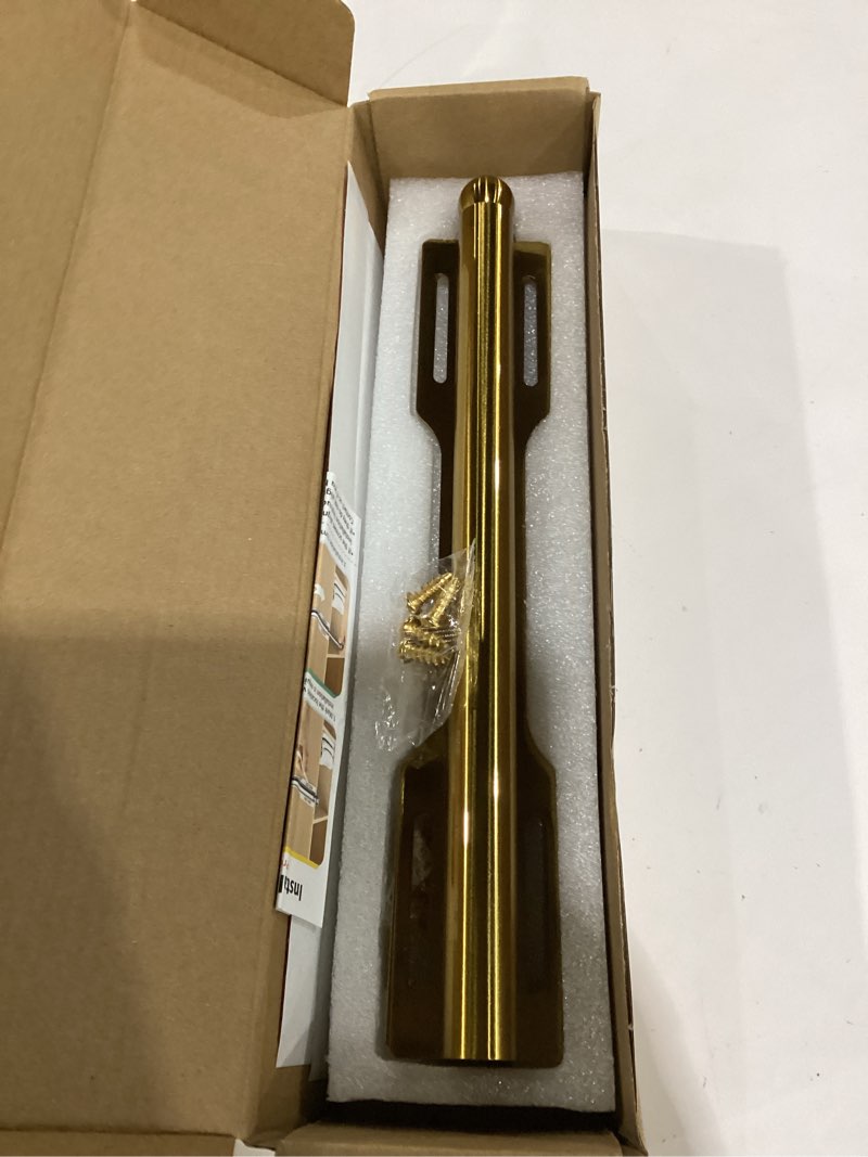 Condition photo showing Good Condition for 12" valet rod for closet pull out (2 pack, brushed gold) 2 pack brushed gold