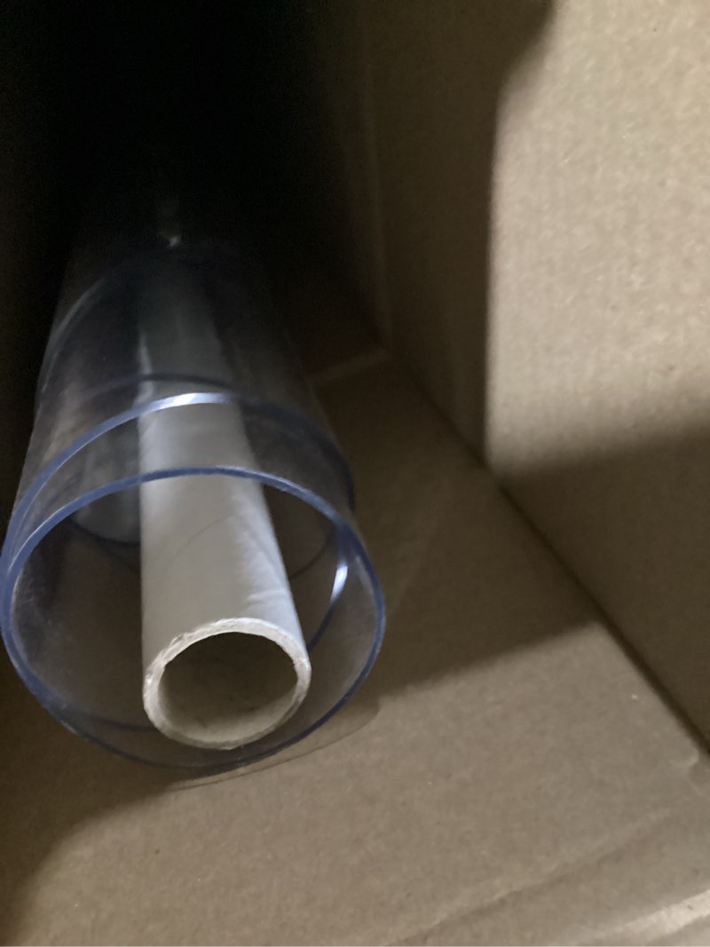 Condition photo showing Good Condition for LovePads Round Clear Table Cover Protector 54 Inch, 2mm Thick Table Protector for Dining Room, Waterproof Plastic Cover PVC Vinyl Tablecloth, Circle Tabletop Protective Pad for Furnture Surface 54" (Round) Clear 2mm