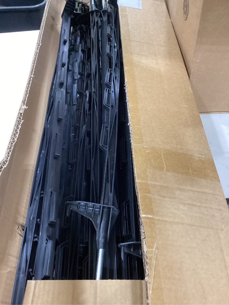 Condition photo showing As Is for electric fence posts 25 pack, 48 inch step in fence post, temporary plastic fence posts for farm protection, sturdy fencing post for garden yard, black black 48 inch-25 pcs