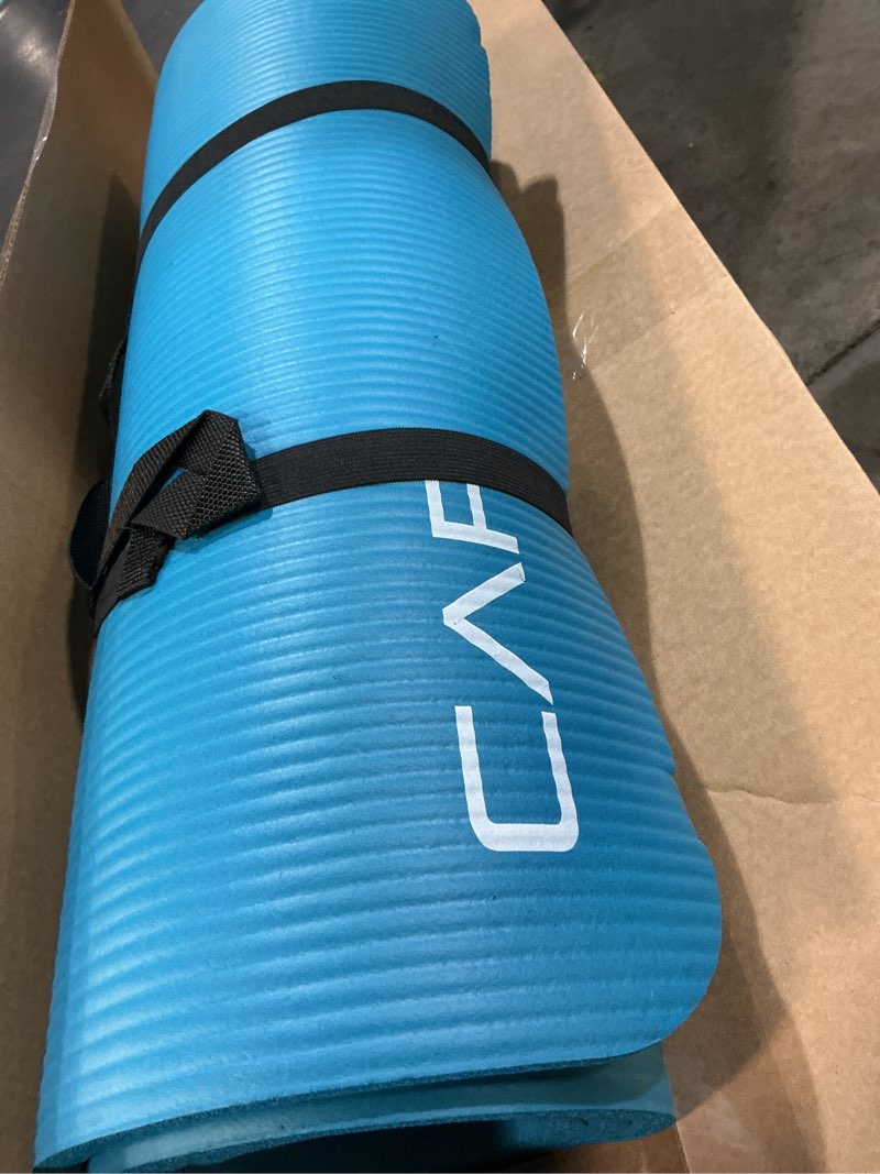 Condition photo showing Good Condition for cap barbell 1/2-inch high density exercise yoga mat with strap | multiple options teal yoga mat
