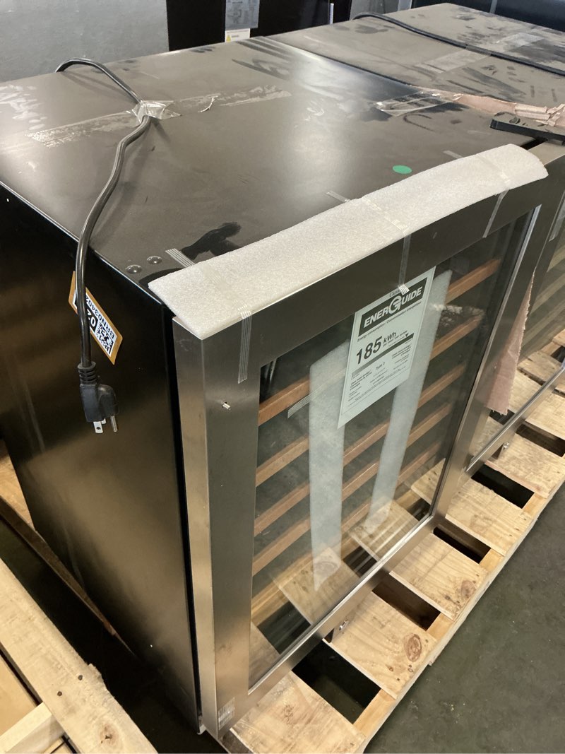 Condition photo showing As Is for Vinotemp 51-Bottle Single-Zone Wine Cooler (Stainless Steel)