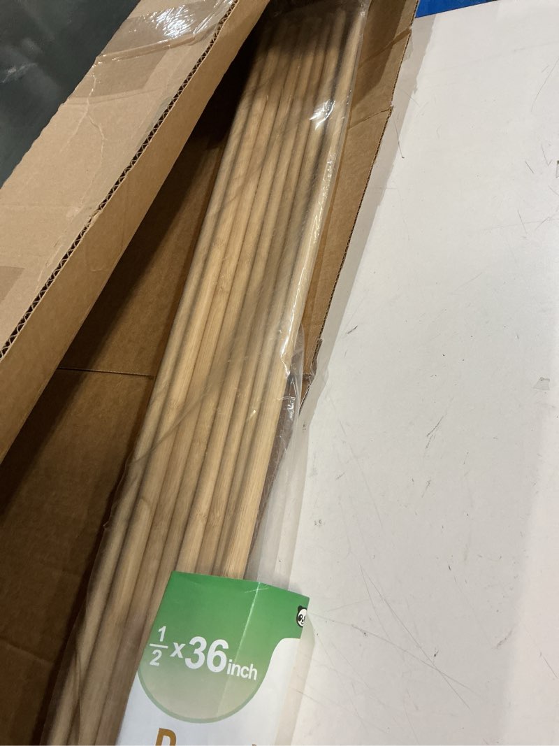 Condition photo showing Good Condition for 1/2 x 36 inch 10 pcs dowel rods wood sticks wooden dowel rods - unfinished bamboo sticks - for crafts and diyers 1/2"x36" pack of 10