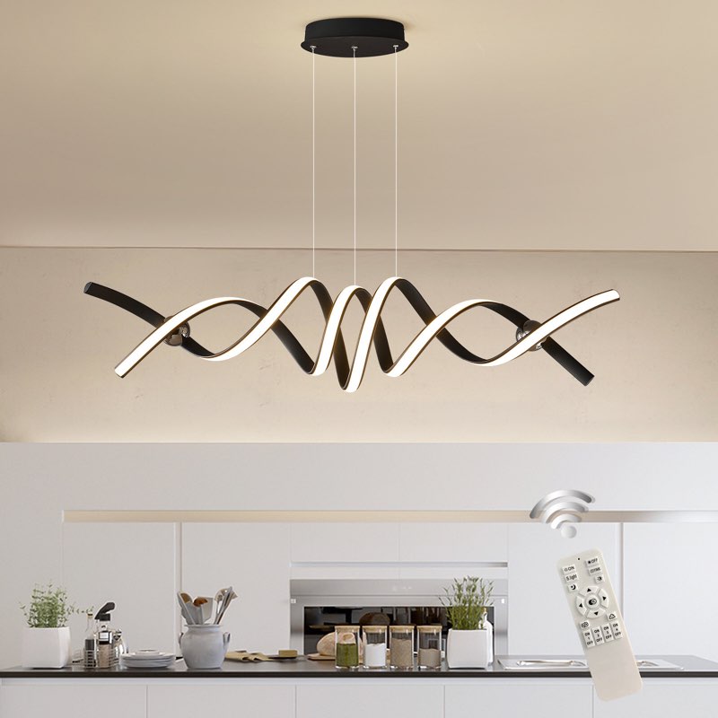 Annchen 2 - light black led kitchen island pendant