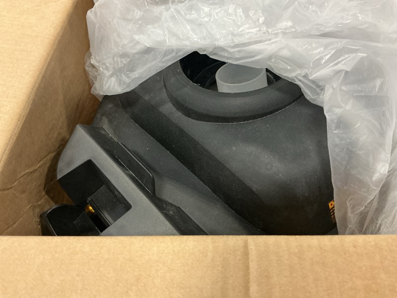 Condition photo showing As Is for DEWALT Dust Separator with 6 Gallon Poly Tank, 99.5% Efficiency Cyclone Dust Collector, High-Performance Cycle Powder Collector Filter, DXVCS002, Yellow