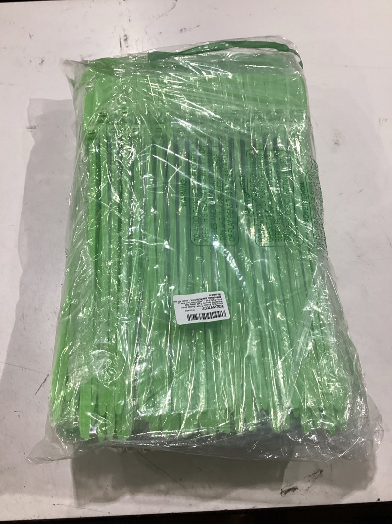 Condition photo showing New/Like New for heavy duty plastic truck-trailer seals numbered security tags safety ties pull-tight pad-locks cable pull ties - straps, metal insert clip lock, length 400 mm 15.8" (green, 500 pcs) green 500 pcs
