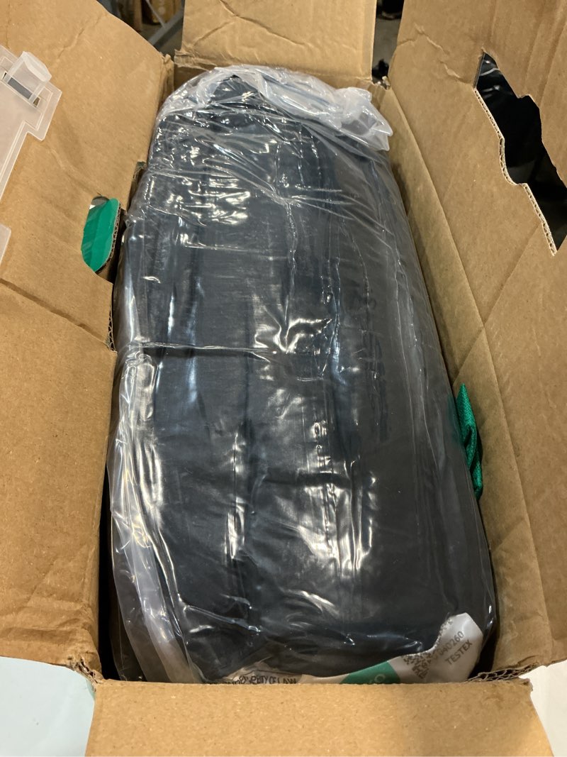 Condition photo showing New/Like New for Three Geese Pinch Pleat Waterfowl Feathers and Down Comforter King Size Duvet Insert,750+ Fill Power,1200TC 100% Cotton, Premium All Seasons BlackGrey Comforter with 8 Tabs King:106x90inches Black-gray