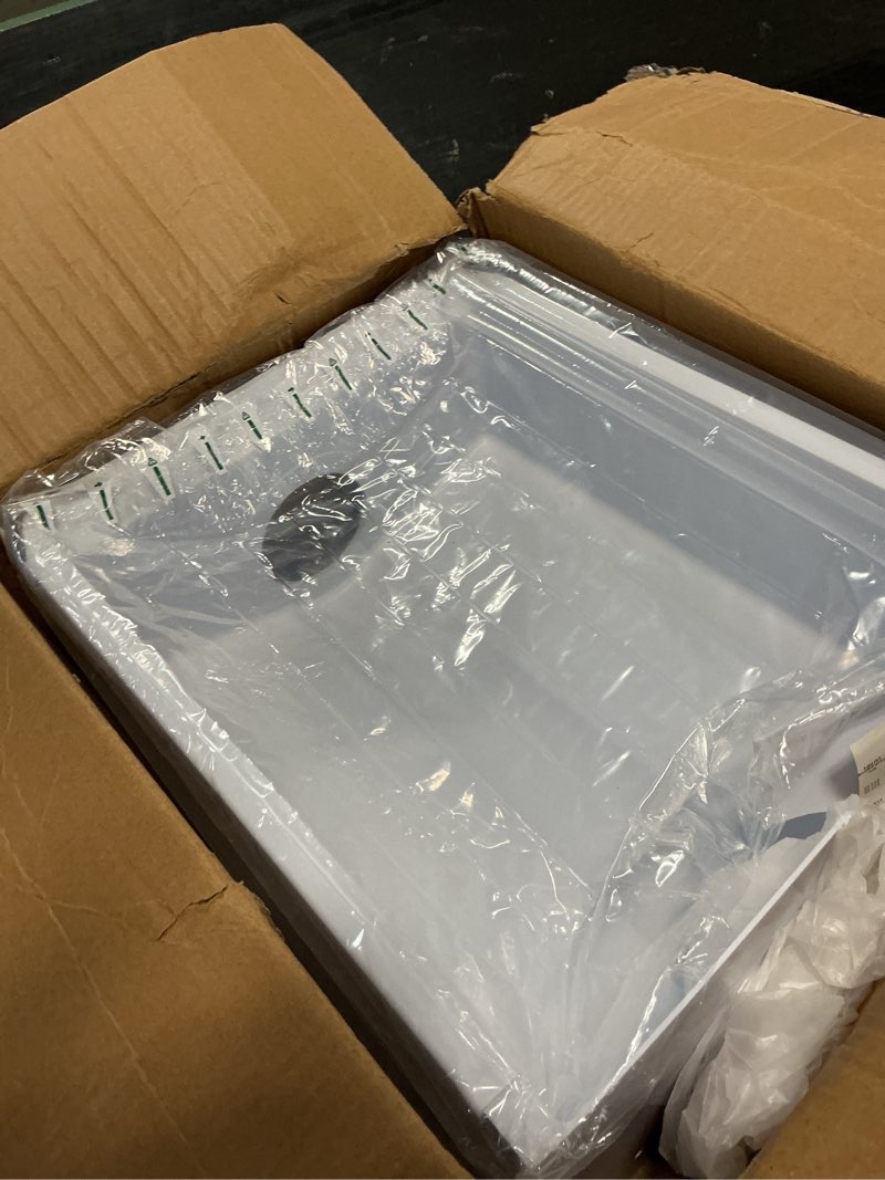 Condition photo showing As Is for upgraded w10670845 wpw10670845 compatible with whirlpool, kenmore, amana, kitchenaid whirlpool refrigerator ice container replacement wrs325fdam04, wrs315sdhm08 ice bin