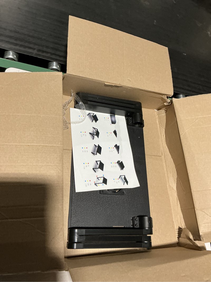 Condition photo showing Good Condition for Laptop Table Stand Adjustable Riser: Portable with Mouse Pad Fully Ergonomic Mount Ultrabook MacBook Gaming Notebook Light Weight Aluminum Black Bed Tray Desk Book Fans Up to 17 inch