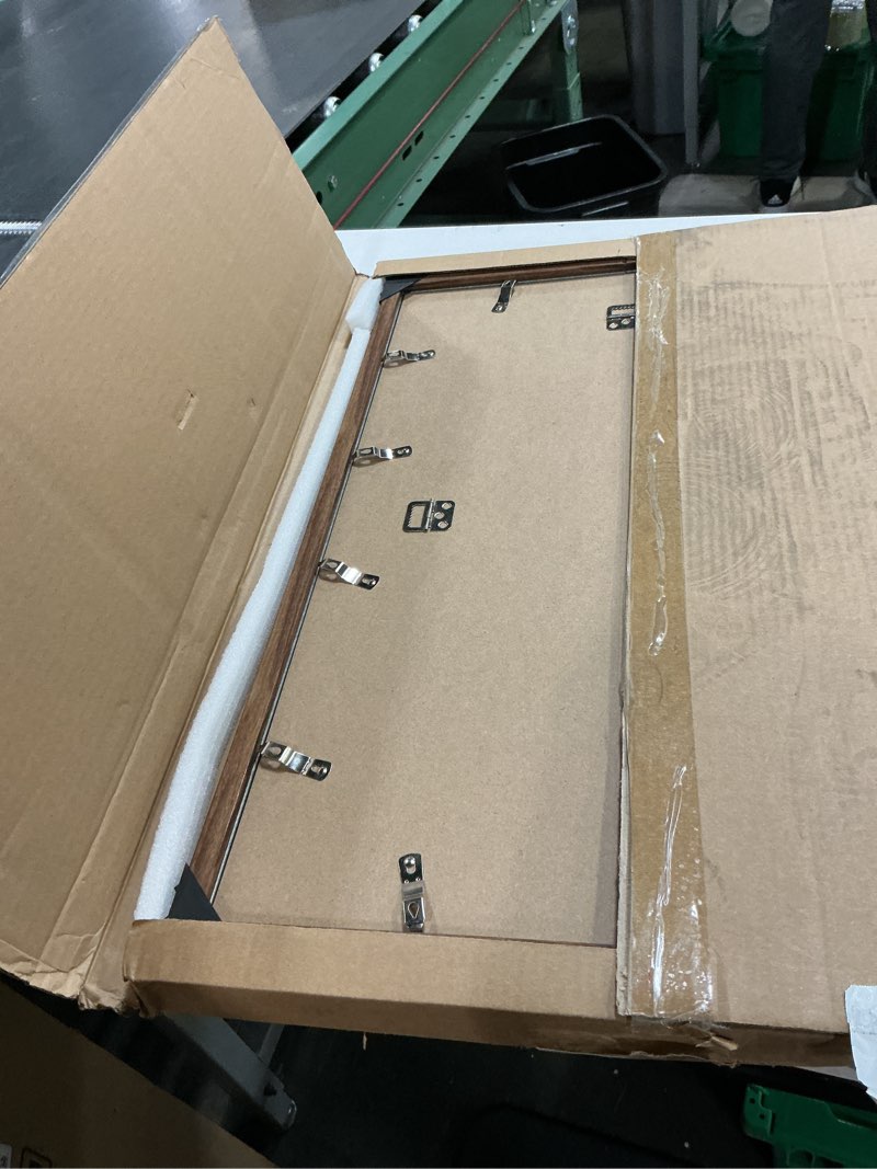 Condition photo showing Good Condition for Rustic Walnut 16x24 Frame - Single Frame, 16 x 24 Poster Frame for Artwork, Puzzles, Photos and Movie Posters Picture Frames, Perfect Christmas Frame 16" x 24"