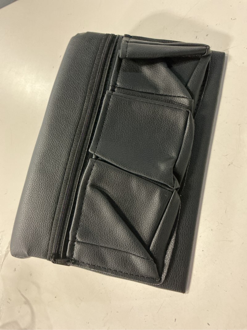 Condition photo showing New/Like New for car door side storage pocket: leather window armrest bag black car door window armrest pad universal interior accessories