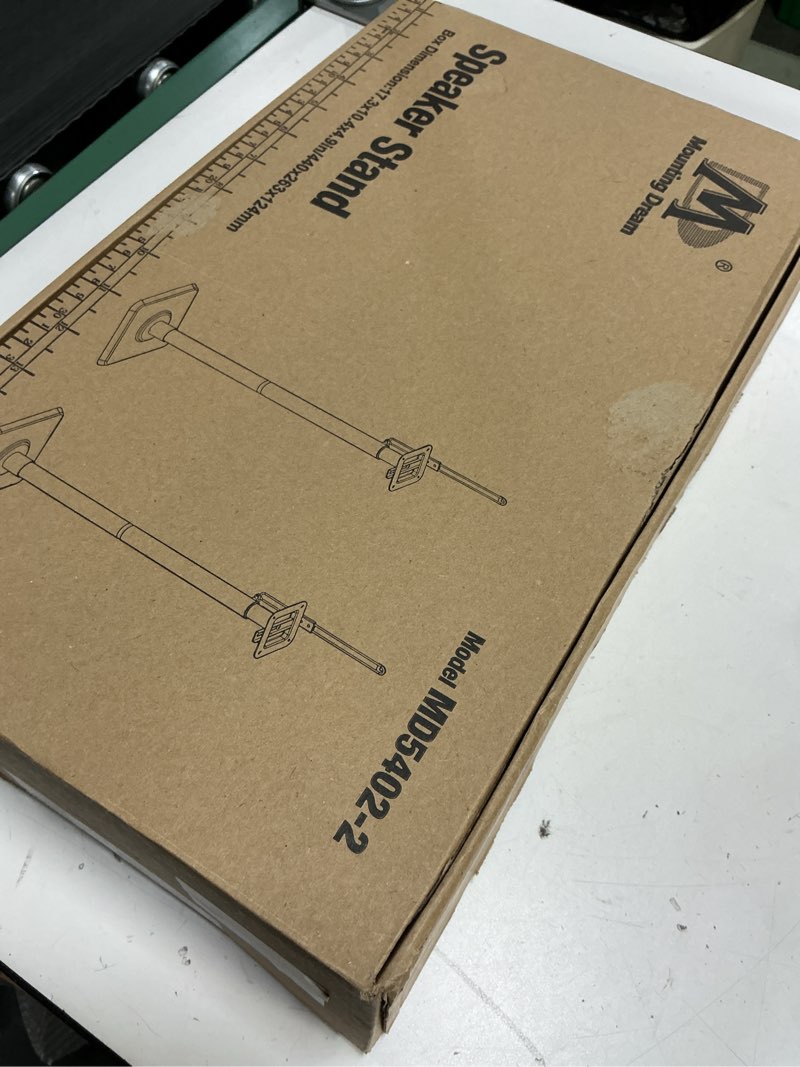 Condition photo showing Good Condition for Mounting Dream Black Alloy Steel Speaker Stands, Height Adjustable Bookshelf Speaker Stand Pair, Universal Fit, 11 lbs Capacity, Set of 2 for Bose Polk JBL Sony Yamaha - 42" Max Height